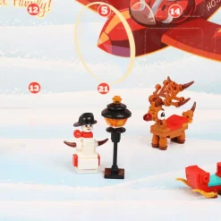 Adventskalender Byggklossar Julfigurer