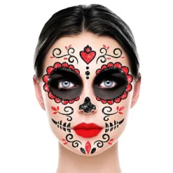 Ansiktstatuering Day of the Dead Glitter