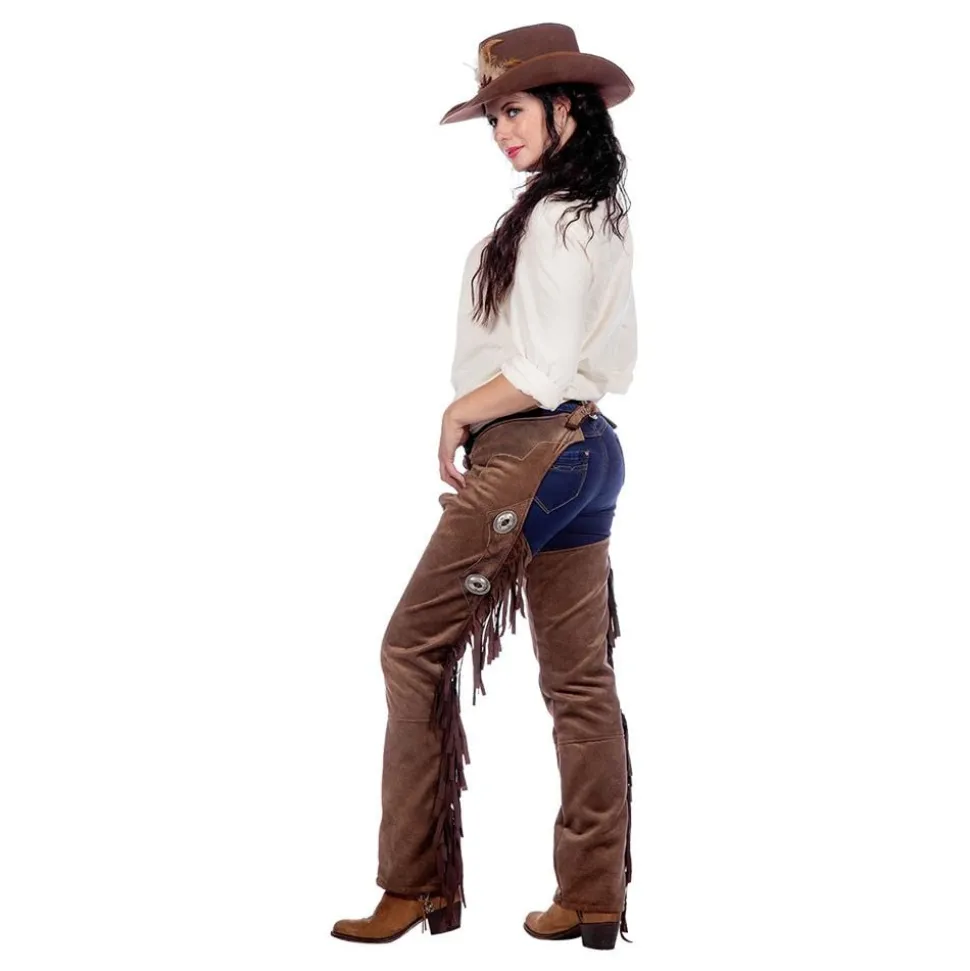 Autentiska Western Chaps Dam Bruna