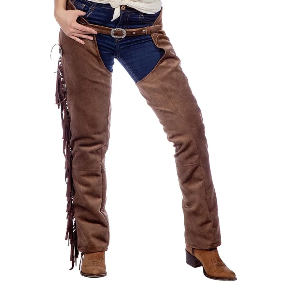 Autentiska Western Chaps Dam Bruna