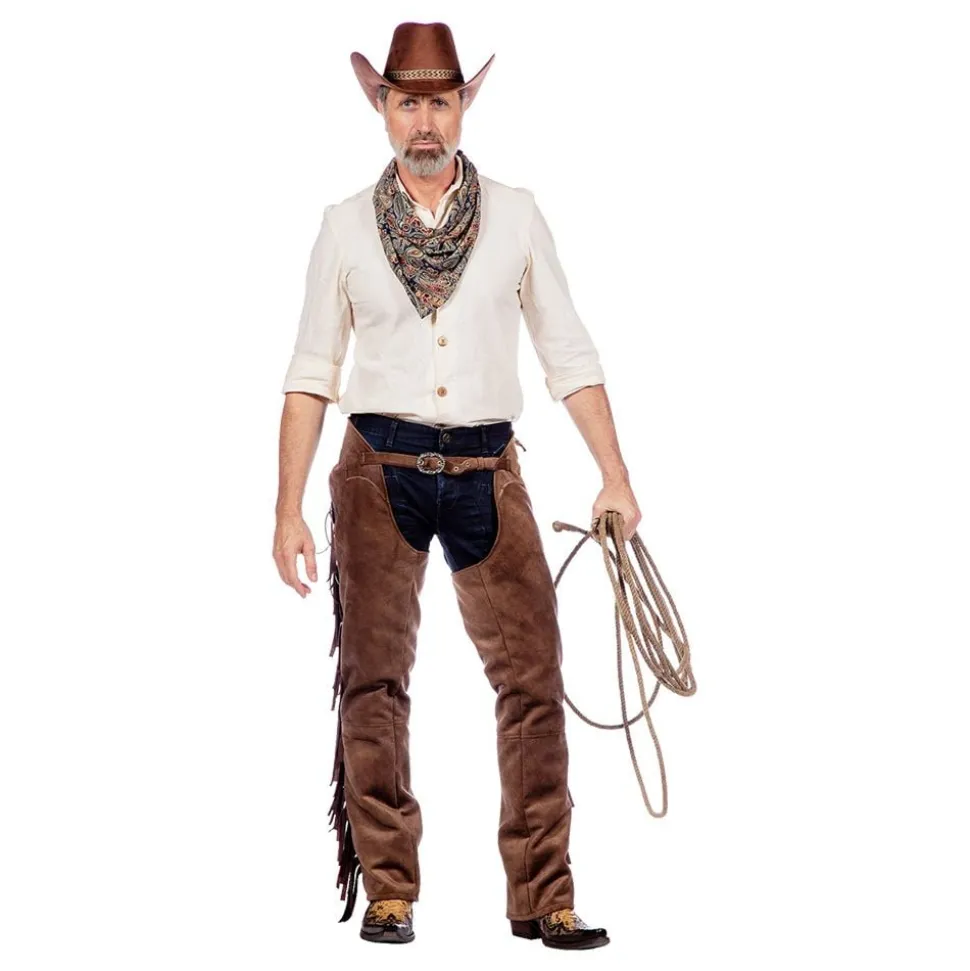 Autentiska Western Chaps Herr Bruna