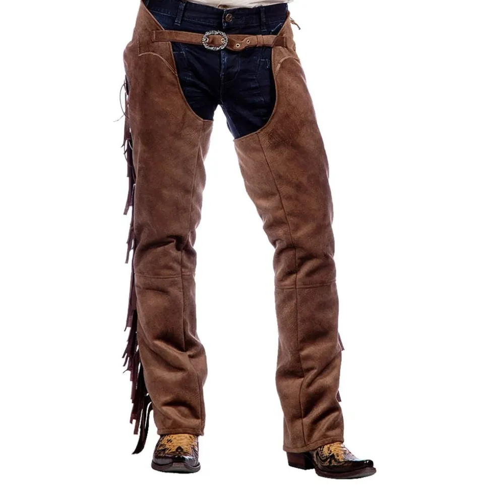 Autentiska Western Chaps Herr Bruna