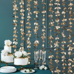 Backdrop Blommor Guld