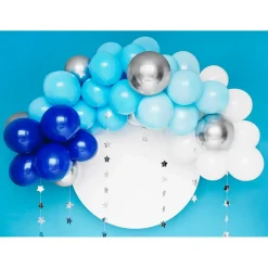 Ballongbåge Blå/Ljusblå/Silver Kit