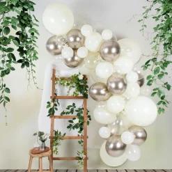 Ballongbåge Ivory/Crystal/Chrome