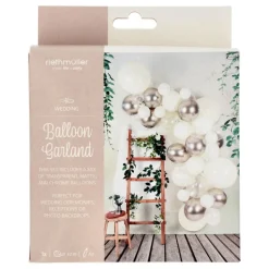 Ballongbåge Ivory/Crystal/Chrome