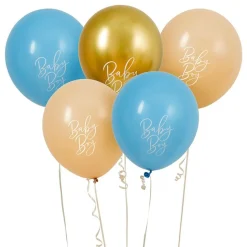 Ballonger Baby Boy Guld/Blå