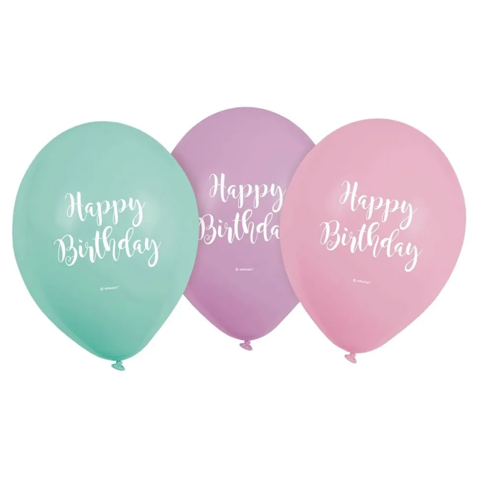 Ballonger Happy Birthday Pastell