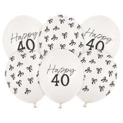 Ballonger Happy 40 med Rosetter