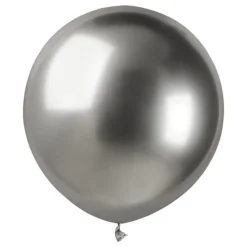 Ballonger Shiny Silver Runda Stora