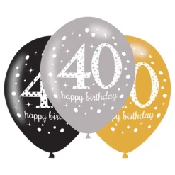 Ballonger Svart/Silver/Guld 40