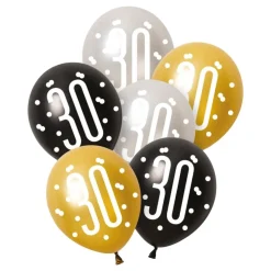 Ballonger 30 Svart/Silver/Guld