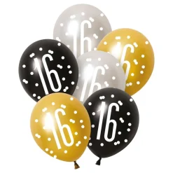 Ballonger 16 Svart/Silver/Guld