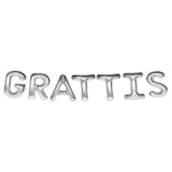 Ballonggirlang Grattis Silver