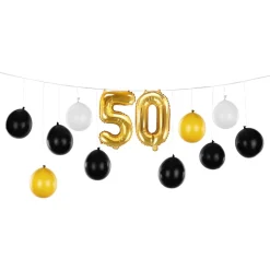 Ballonggirlang 50 Guld/Champagne