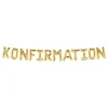 Ballonggirlang Konfirmation Guld
