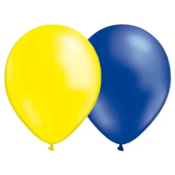 Ballongkombo Metallic Blå/Gul