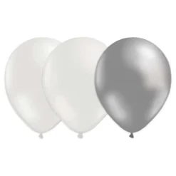 Ballongkombo Silver/Vit/Metallic Vit