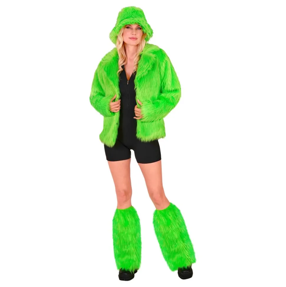 Benvärmare Fluffiga Neongrön