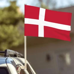 Bilflaggor Danska Flaggan