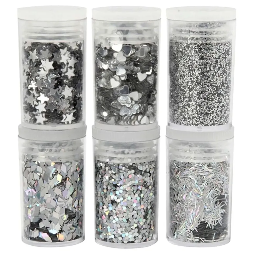 Bio-Glitter Blandade Silver Set