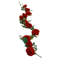 Blomgirlang Rosor Röda i Sammet Deluxe
