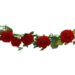 Blomgirlang Rosor Röda i Sammet Deluxe
