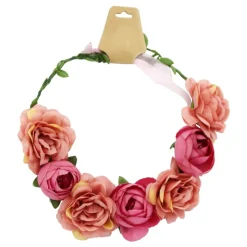 Blomsterkrans med Rosa Rosor