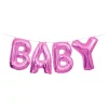 Bokstavsballonger Baby Rosa