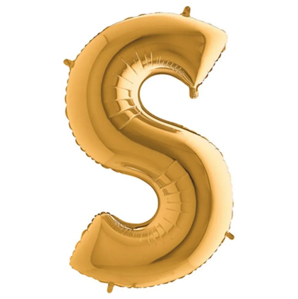 Bokstavsballong Guld Metallic