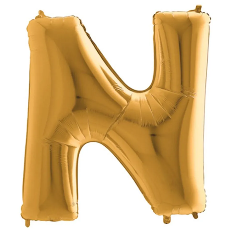 Bokstavsballong Guld Metallic