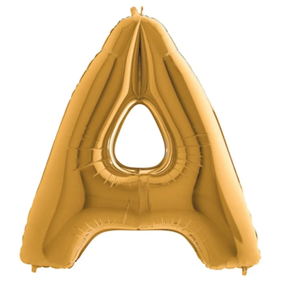 Bokstavsballong Guld Metallic