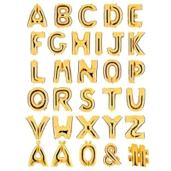 Bokstavsballong Guld Metallic
