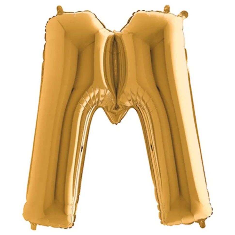 Bokstavsballong Guld Metallic