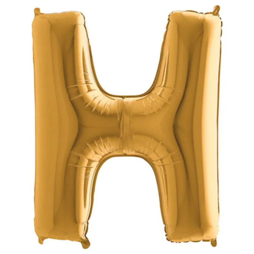 Bokstavsballong Guld Metallic