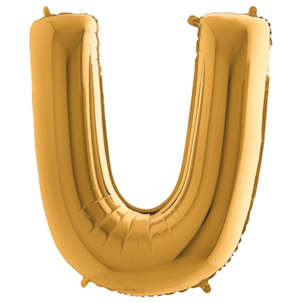Bokstavsballong Guld Metallic