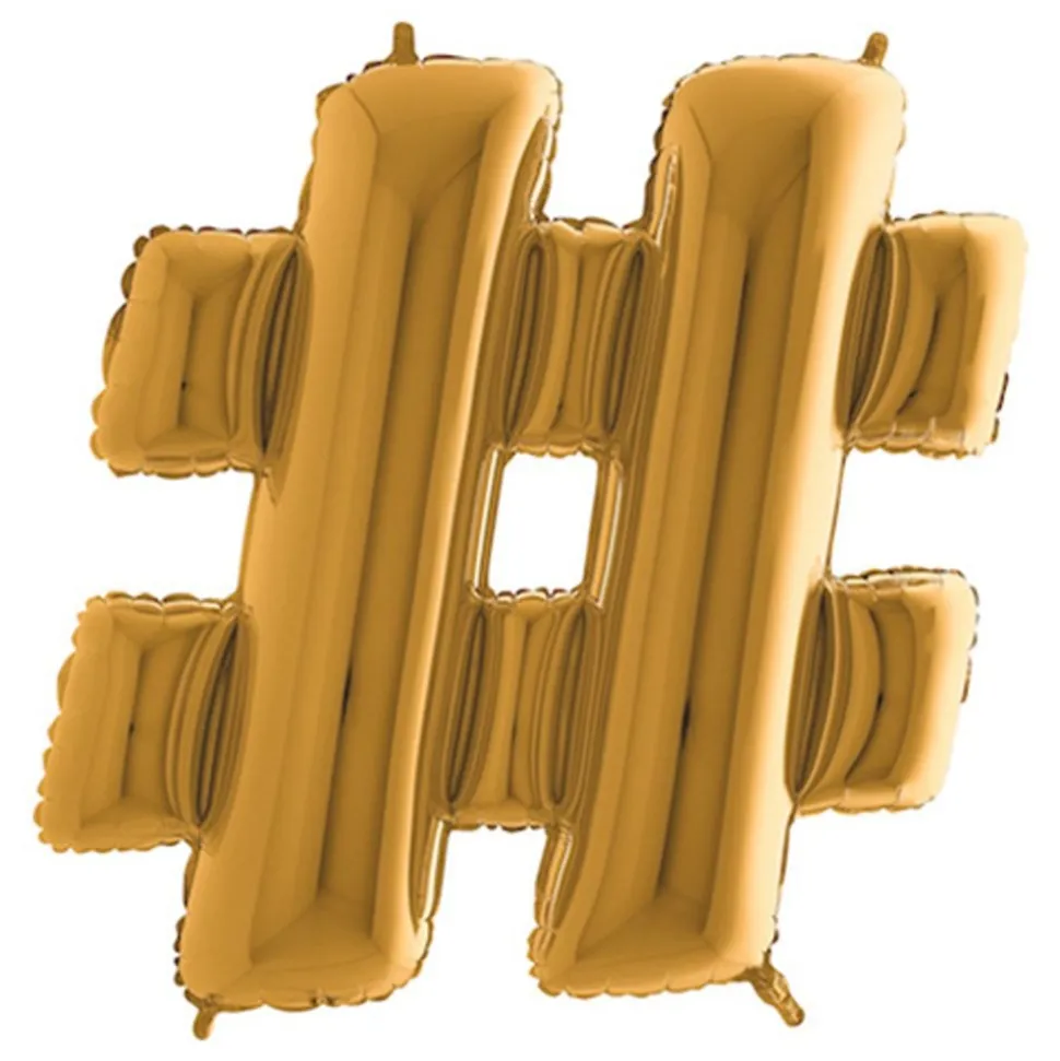 Bokstavsballong Guld Metallic