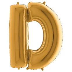 Bokstavsballong Guld Metallic
