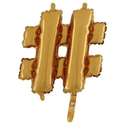 Bokstavsballong Mini Guld