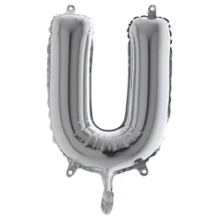 Bokstavsballong Mini Silver