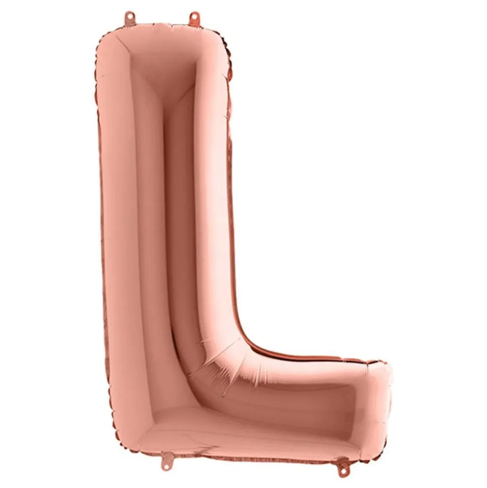 Bokstavsballong Roséguld Metallic