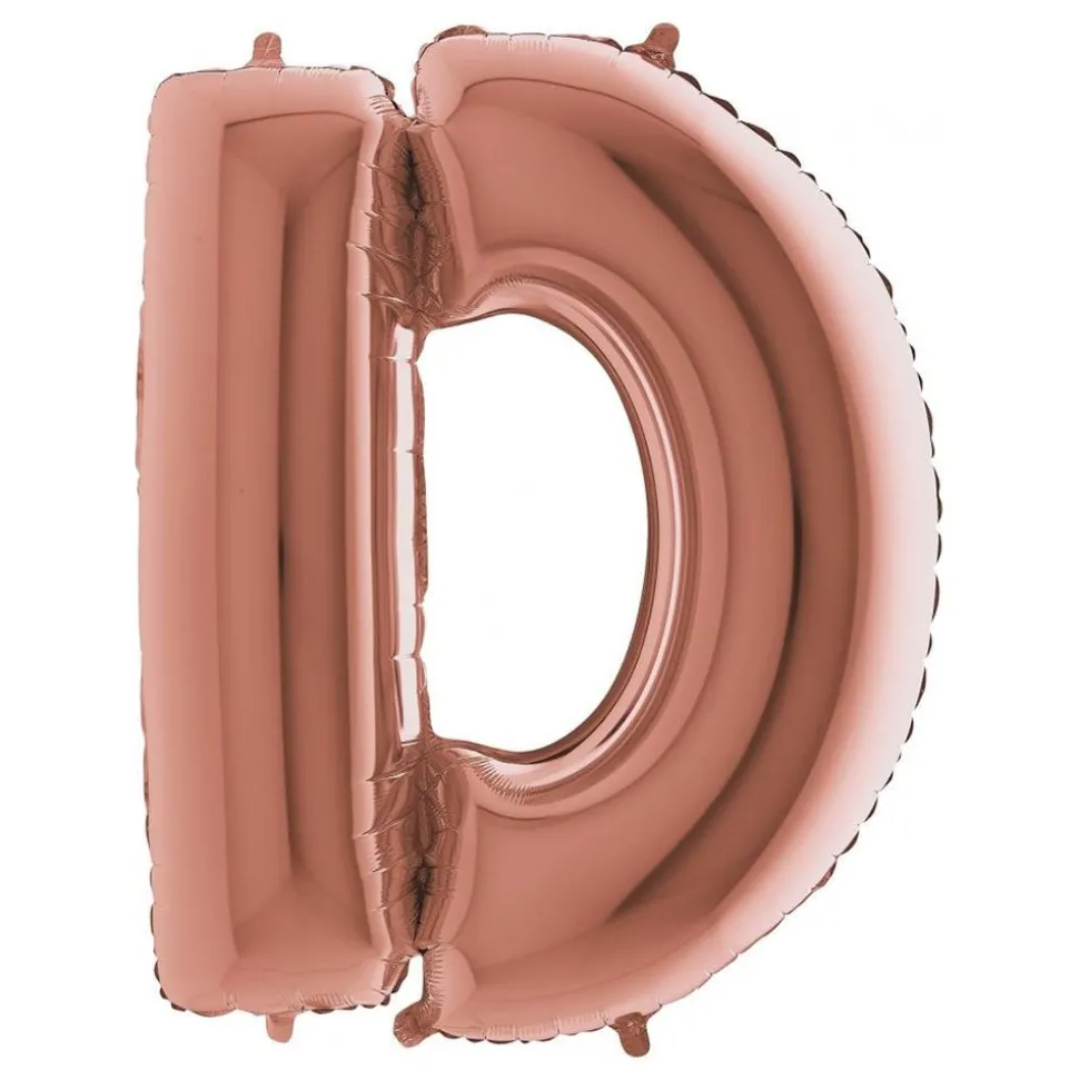 Bokstavsballong Roséguld Metallic