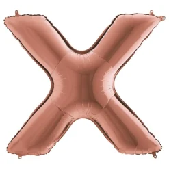 Bokstavsballong Roséguld Metallic
