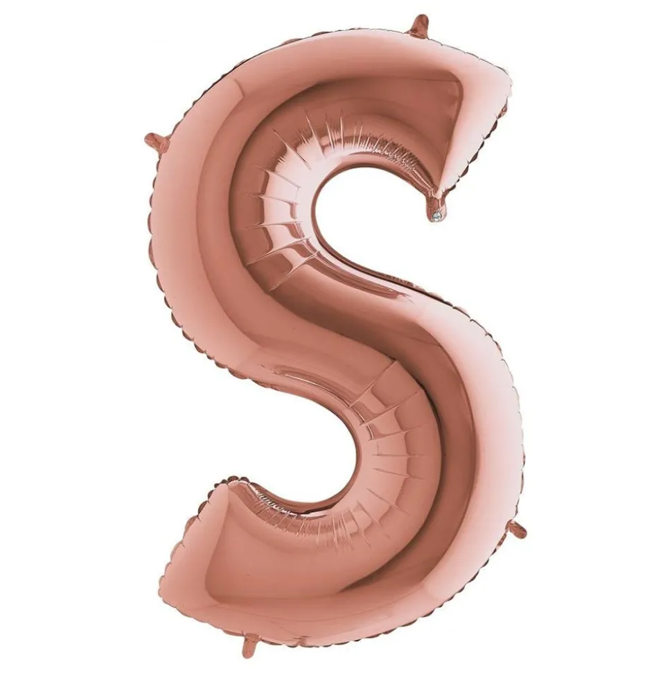 Bokstavsballong Roséguld Metallic