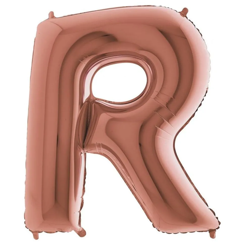 Bokstavsballong Roséguld Metallic