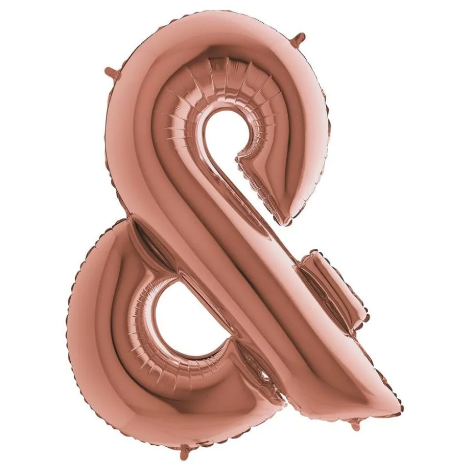 Bokstavsballong Roséguld Metallic