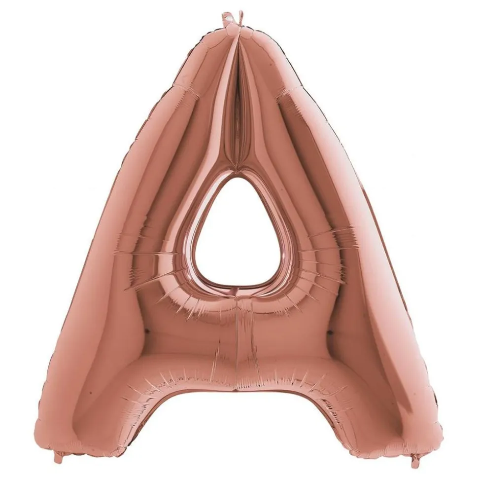 Bokstavsballong Roséguld Metallic