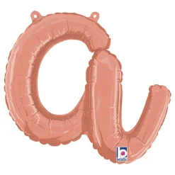 Bokstavsballong Script Roséguld