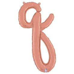 Bokstavsballong Script Roséguld