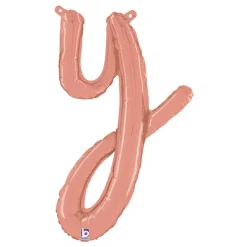 Bokstavsballong Script Roséguld